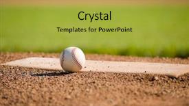  Presentation with baseball field - Presentation theme enhanced with top of the pitcher background and a yellow colored foreground