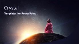  Presentation with world - Slide deck having top-of-this-world background and a wine colored foreground