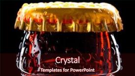  Presentation with beer bottle - Theme enhanced with top of wet beer bottle background and a wine colored foreground