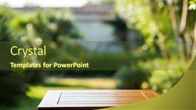  Presentation with cafe tropical - Cool new presentation design with top-of-wooden-table backdrop and a tawny brown colored foreground