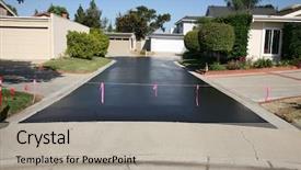  Presentation with neighborhood - Beautiful slides featuring top on an ashphalt driveway backdrop and a light gray colored foreground