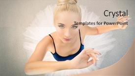  Presentation with ballet - Cool new presentation design with top performer - ballet concept portrait backdrop and a lemonade colored foreground