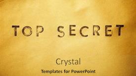  Presentation with secret - PPT theme consisting of top-secret-sentence background and a yellow colored foreground