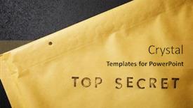  Presentation with secret - Audience pleasing slide deck consisting of top-secret-sentence backdrop and a yellow colored foreground