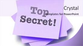 Presentation with secret - Slide set enhanced with top secret written background and a sky blue colored foreground