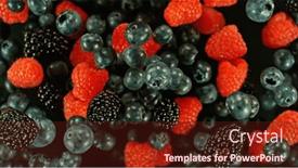  Presentation with berries - PPT theme having top-shot-of-berries-mix background and a tawny brown colored foreground