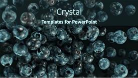  Presentation with blueberries - Presentation theme with top-shot-of-blueberries-flying background and a tawny brown colored foreground