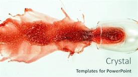  Presentation with glass - PPT layouts featuring top-shot-of-breaking-glass background and a cool aqua colored foreground