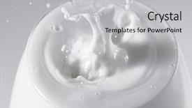  Presentation with milk splashing - Presentation design enhanced with top shot of milk splashing background and a light gray colored foreground