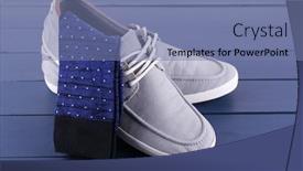  Presentation with dark blue - Theme enhanced with top-siders-and-pair background and a seafoam green colored foreground