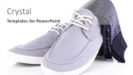 Presentation with socks - Audience pleasing theme consisting of top-siders-and-socks-isolated backdrop and a white colored foreground