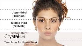  Presentation with beauty - PPT theme with top to bottom upper third background and a lemonade colored foreground