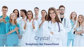  Presentation with small group top view - PPT theme having top-view-a-group background and a sky blue colored foreground