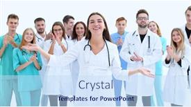  Presentation with group - Presentation with top-view-a-group background and a sky blue colored foreground