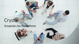  Presentation with successful - Slides featuring top view a team background and a  colored foreground