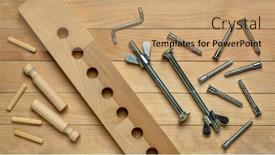  Presentation with elements - Colorful slide set enhanced with top-view-background-of-wood backdrop and a coral colored foreground