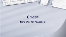  Presentation with business office desk - Slides consisting of top-view-business-office-desk background and a sky blue colored foreground