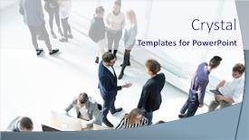  Presentation with team business top view - Beautiful slides featuring top-view-business-team-operates backdrop and a sky blue colored foreground