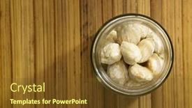  Presentation with container - Slide deck consisting of top-view-candlenut background and a tawny brown colored foreground