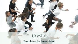  Presentation with casual young people - Beautiful PPT layouts featuring top-view-casual-a-group backdrop and a sky blue colored foreground