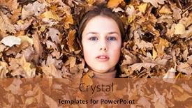  Presentation with oak - Cool new slides with top-view-close-up-portrait backdrop and a red colored foreground