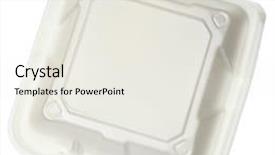  Presentation with closed - PPT theme having top view closed styrofoam food background and a sky blue colored foreground