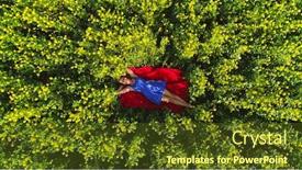  Presentation with drone - Audience pleasing presentation theme consisting of top-view-from-drone backdrop and a tawny brown colored foreground