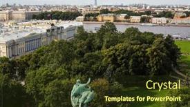  Presentation with russia - Presentation theme with top-view-from-st-isaac background and a tawny brown colored foreground