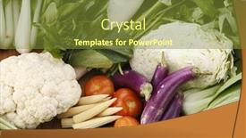  Presentation with vegetables - Audience pleasing presentation theme consisting of top-view-group-shot backdrop and a tawny brown colored foreground