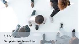  Presentation with diverse people - Presentation featuring top-view-groups-of-diverse background and a  colored foreground