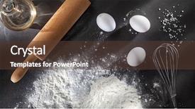  Presentation with flour - Colorful presentation theme enhanced with top view header for website backdrop and a tawny brown colored foreground