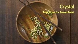  Presentation with dried food - Colorful presentation theme enhanced with top view leftover food dried backdrop and a tawny brown colored foreground