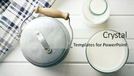  Presentation with cow milk - Amazing presentation having top view milk in glass backdrop and a lemonade colored foreground