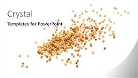  Presentation with millet - Slides consisting of top-view-millet-isolated background and a  colored foreground