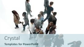  Presentation with analysis risk top view - Theme with top-view-modern-young-people background and a sky blue colored foreground