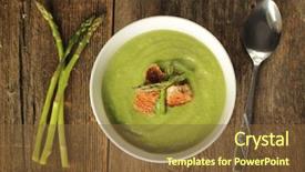  Presentation with water top view of amazon - Cool new slides with top view of a asparagus backdrop and a tawny brown colored foreground