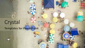  Presentation with brazil - Presentation enhanced with top view of a beach background and a mint green colored foreground