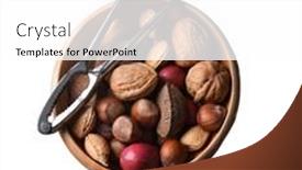  Presentation with nuts - PPT theme having top-view-of-a-bowl background and a white colored foreground