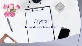  Presentation with notebook paper - Theme having top-view-of-a-clipboard background and a sky blue colored foreground