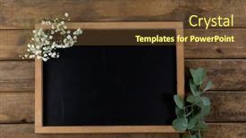  Presentation with chalkboard - Theme enhanced with top-view-of-a-composition background and a tawny brown colored foreground