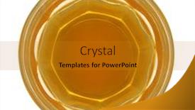  Presentation with whisky - Colorful PPT theme enhanced with top-view-of-a-glass backdrop and a gold colored foreground