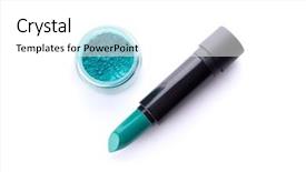  Presentation with eye shadow - Cool new presentation with top view of a lipstick backdrop and a white colored foreground