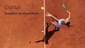  Presentation with tennis - Presentation enhanced with top-view-of-a-professional background and a red colored foreground