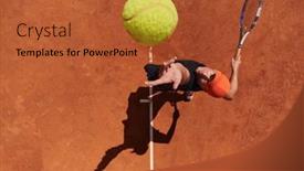  Presentation with tennis - Slide deck enhanced with top-view-of-a-professional background and a red colored foreground