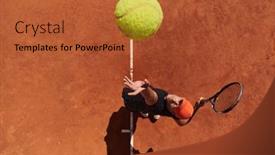  Presentation with tennis - Slides with top-view-of-a-professional background and a red colored foreground