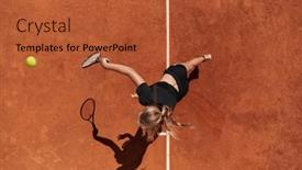  Presentation with tennis - Slides with top-view-of-a-professional background and a red colored foreground