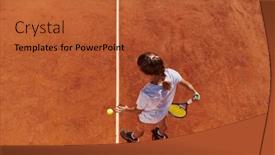  Presentation with tennis - PPT theme having top-view-of-a-professional background and a red colored foreground