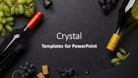  Presentation with corkscrew - Presentation theme featuring top-view-of-a-wine background and a dark gray colored foreground