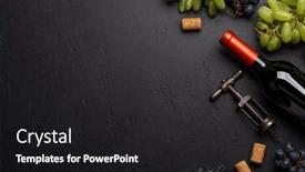  Presentation with corkscrew - Presentation theme with top-view-of-a-wine background and a dark gray colored foreground