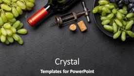  Presentation with corkscrew - Theme with top-view-of-a-wine background and a dark gray colored foreground